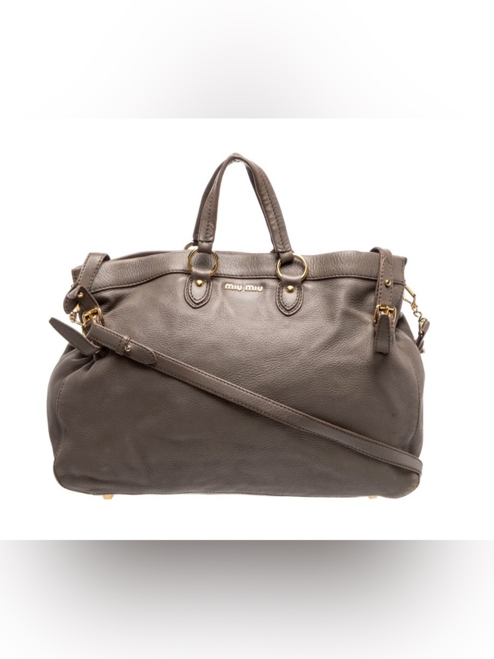 MIU MIU Leather Top Handle Bag